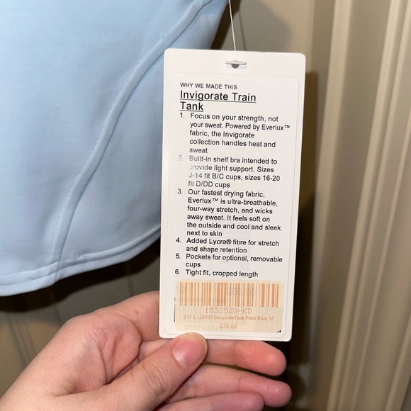 Lululemon Invigorate Train Tank Orange Theory Fitness Sports Bra Tank - Picture 3 of 3